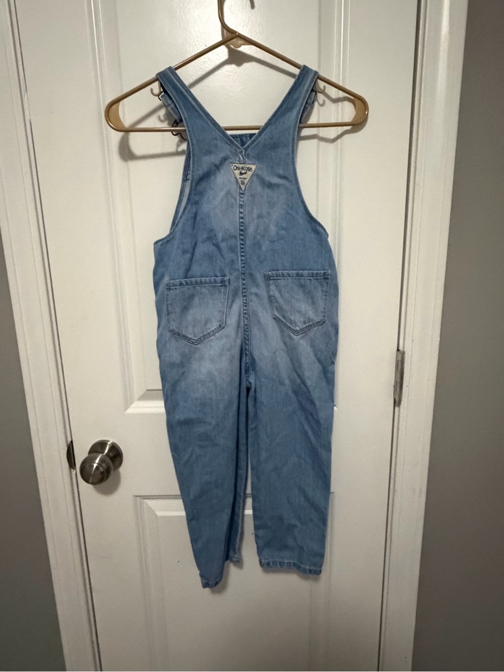 OshKosh B'gosh Light Blue Denim Overalls with Buckle Strap - Picture 2 of 3